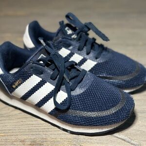 Adidas Youth Navy and White Sneakers